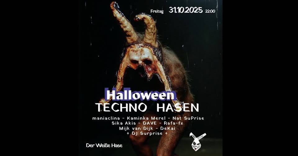 Halloween Techno Hasen / free Entry with really cool costumes