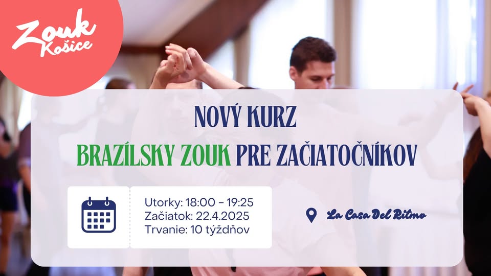 Brazílsky Zouk - nový tanečný kurz pre začiatočníkov