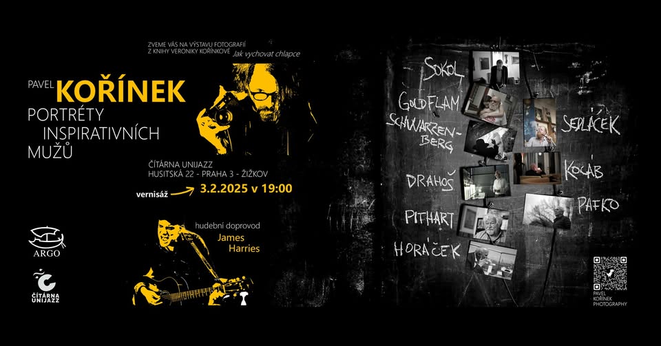 Pavel Kořínek // Vernisáž výstavy Portréty inspirativních mužů - Čítárna Unijazz