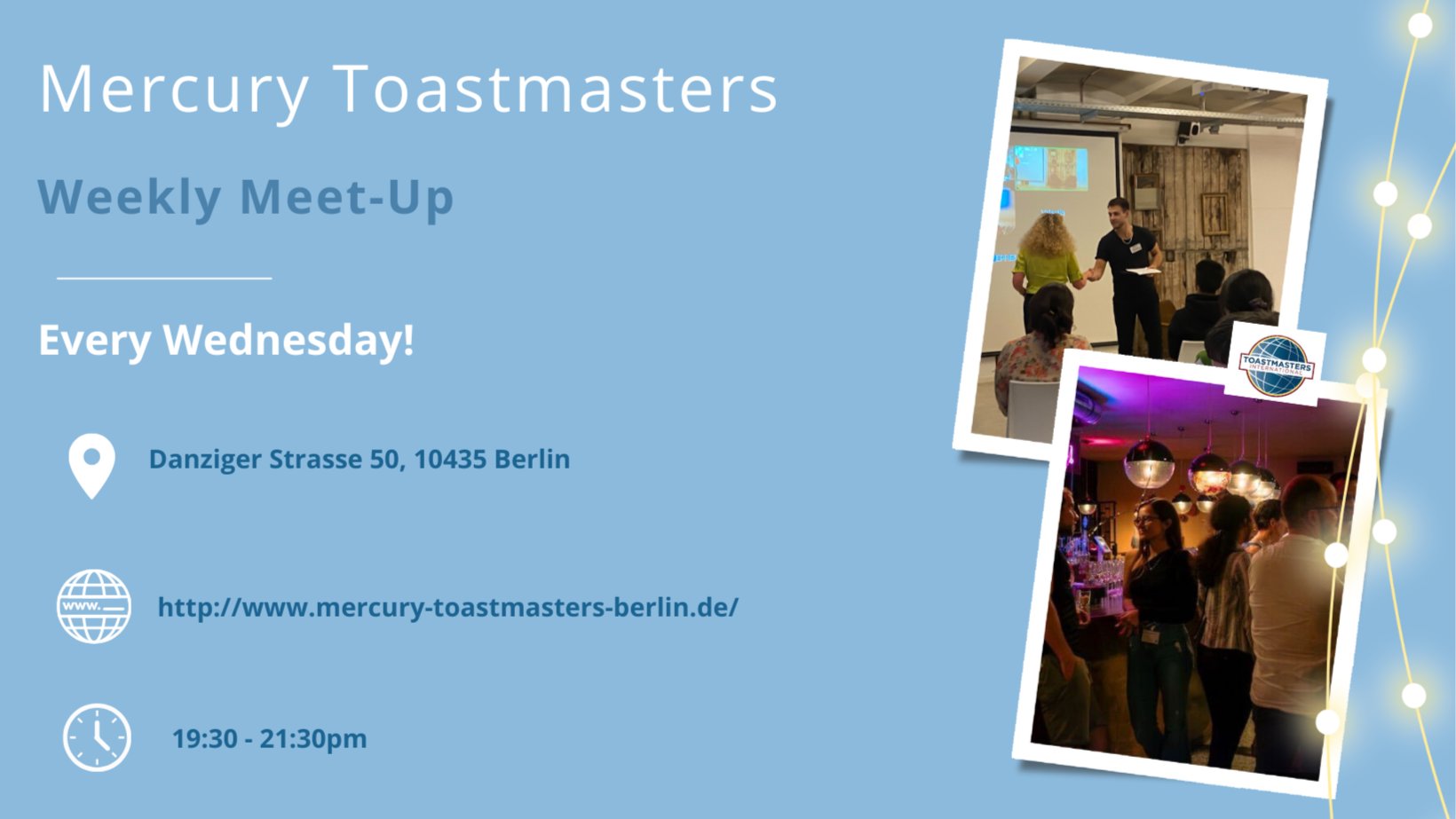 Mercury Toastmaster Meeting at Danziger Strasse 50