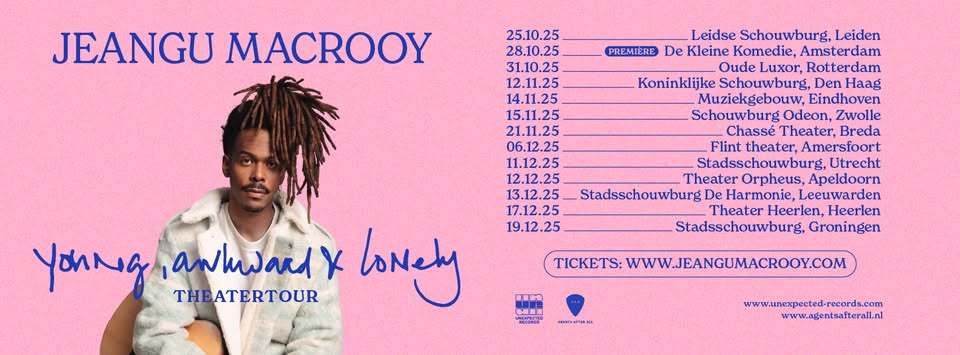 Jeangu Macrooy | De Kleine Komedie, Amsterdam | Young, Awkward & Lonely Theatertour