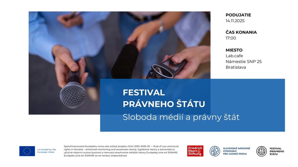 Festival právneho štátu 2025: Sloboda médií a právny štát