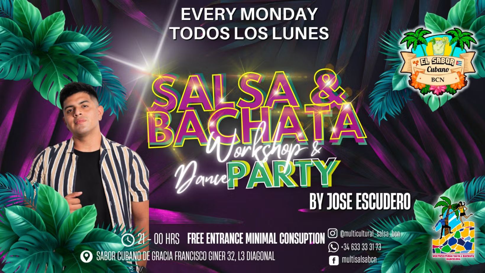 Monday Free Salsa and Bachata Classes + Social Dance