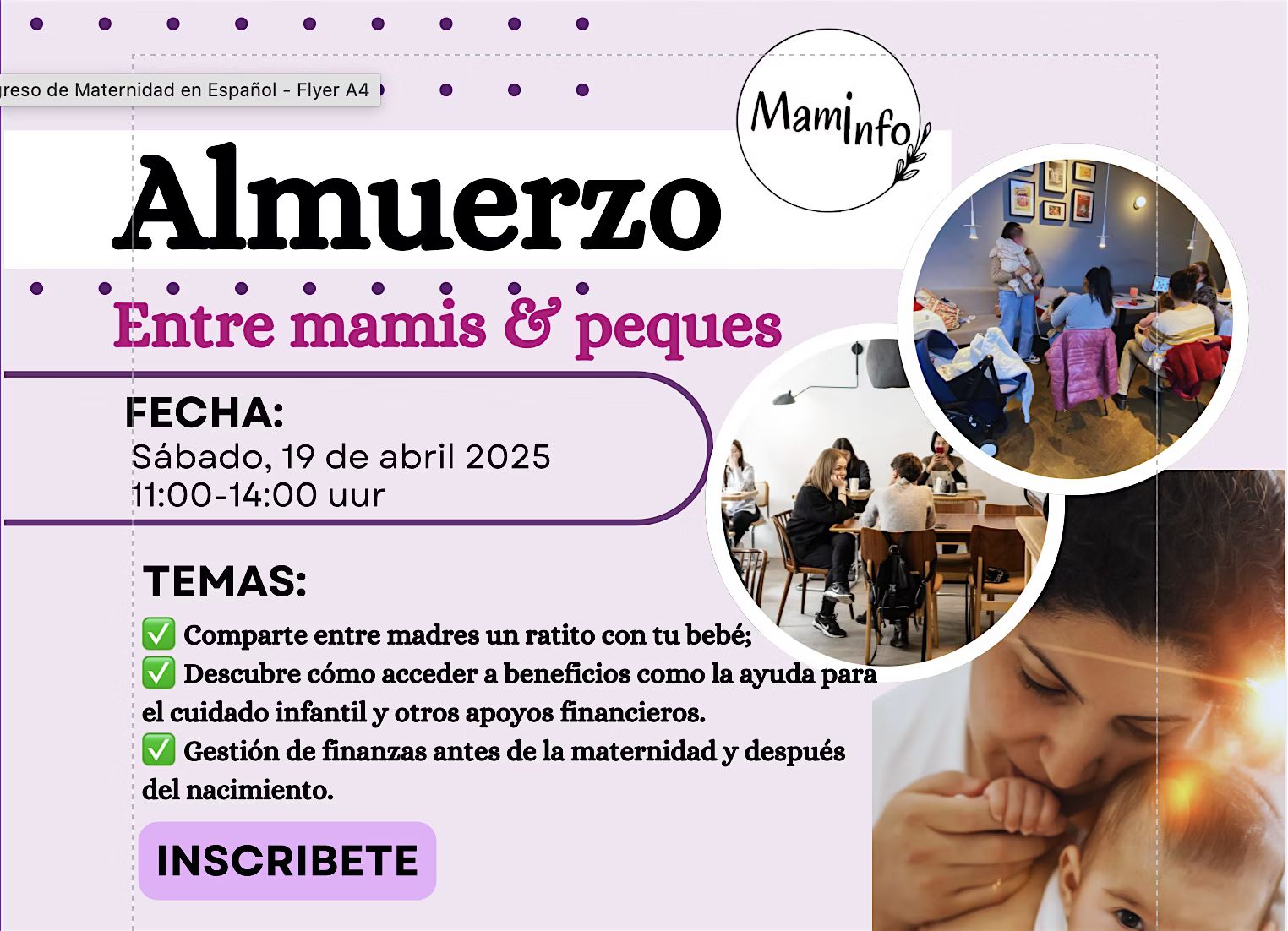 Almuerzo entre mamis & peques en Ámsterdam-Zuidoost!