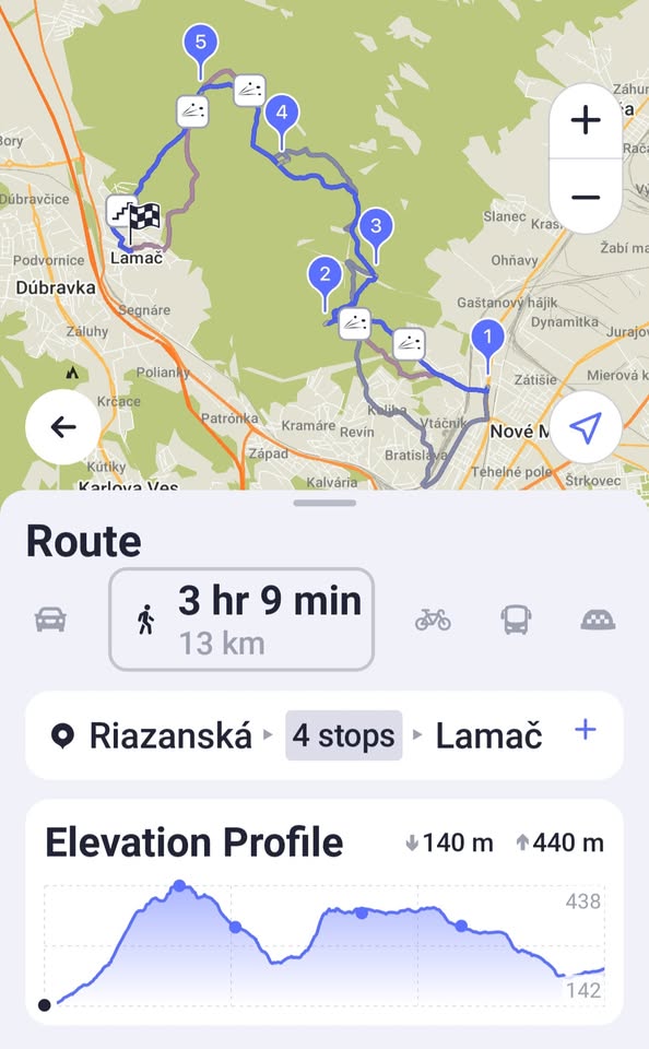 Sunday Hike (from Riazanska, Kamzik, Lamac), 4 Hours+, 11:00 am