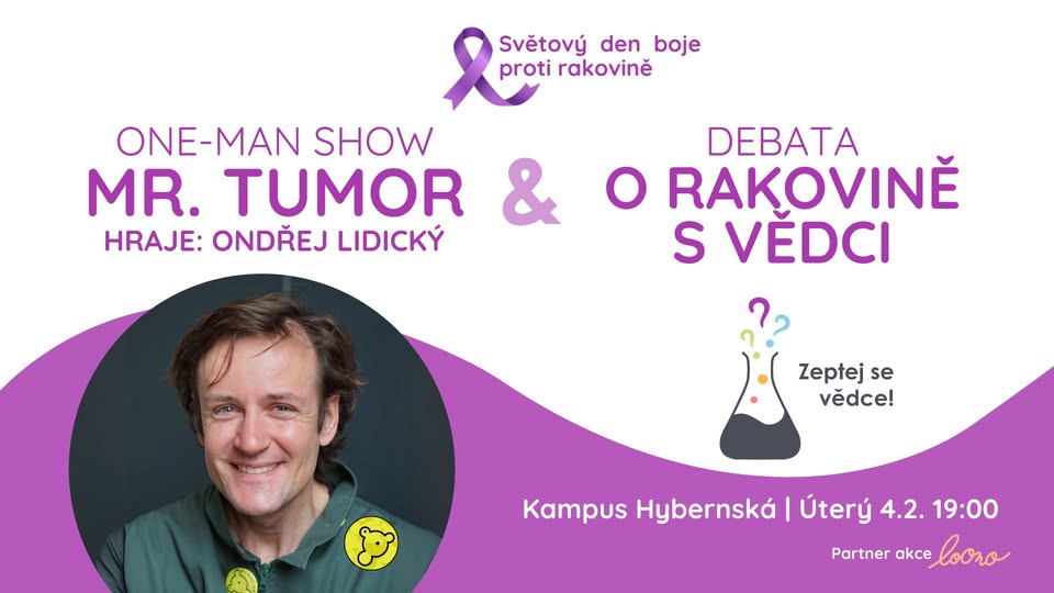HYB4 Divadlo: Mr. Tumor a Zeptej se vědce: Rakovina očima divadla a vědy