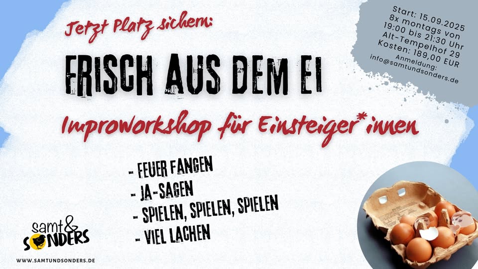 Workshop für Impro-Neulinge: FRISCH AUS DEM EI