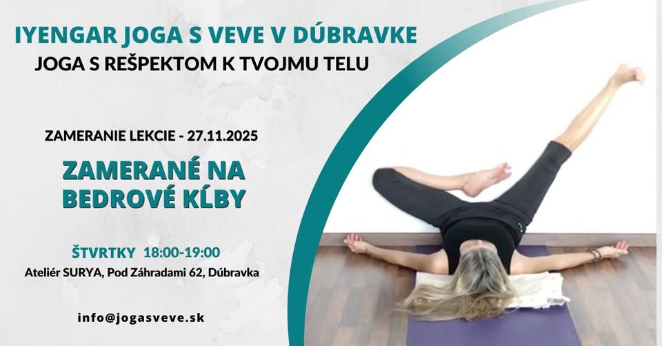 Joga pre BEDROVÉ KĹBY - menej bolestí, viac stability a pohody v živote