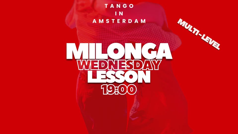 Milonga lesson pop up, in Amsterdam with Ezequiel and Geraldina.