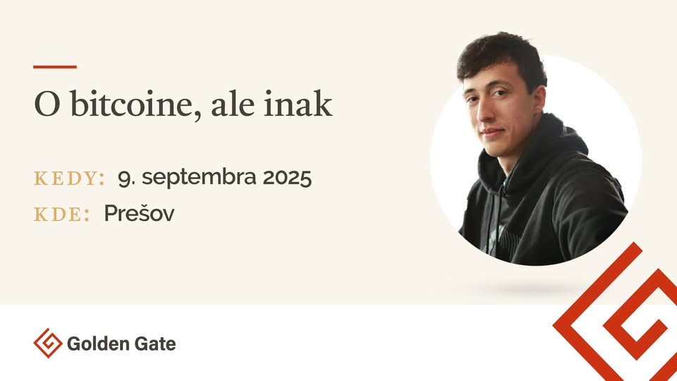 O bitcoinu, ale jinak / Prešov 9.9.2025