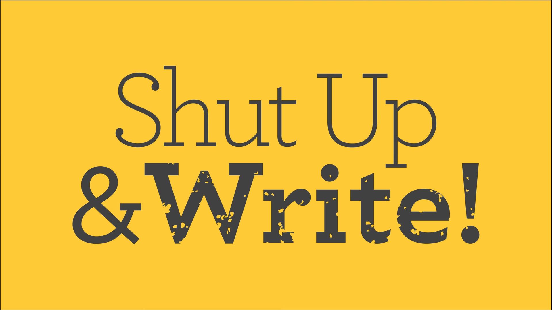 Shut Up & Write!® at Black Rock Coffee Bar