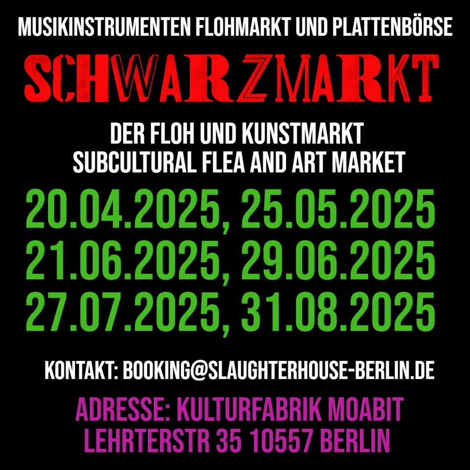 schwArzmArkt - der Szene, DIY und Kunst Flohmarkt