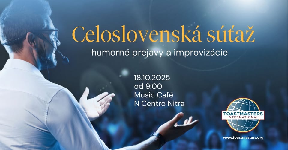 Celoslovenská súťaž Toastmasters v humorných prejavoch a improvizáciách