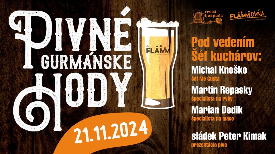 PVNÉ GURMÁNSKE HODY v Českej hospode 21-11-2024