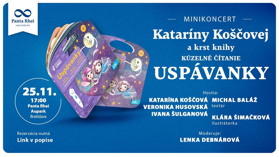 🎤 Minikoncert Kataríny Koščovej s krstom knihy Kúzelné čítanie: Uspávanky