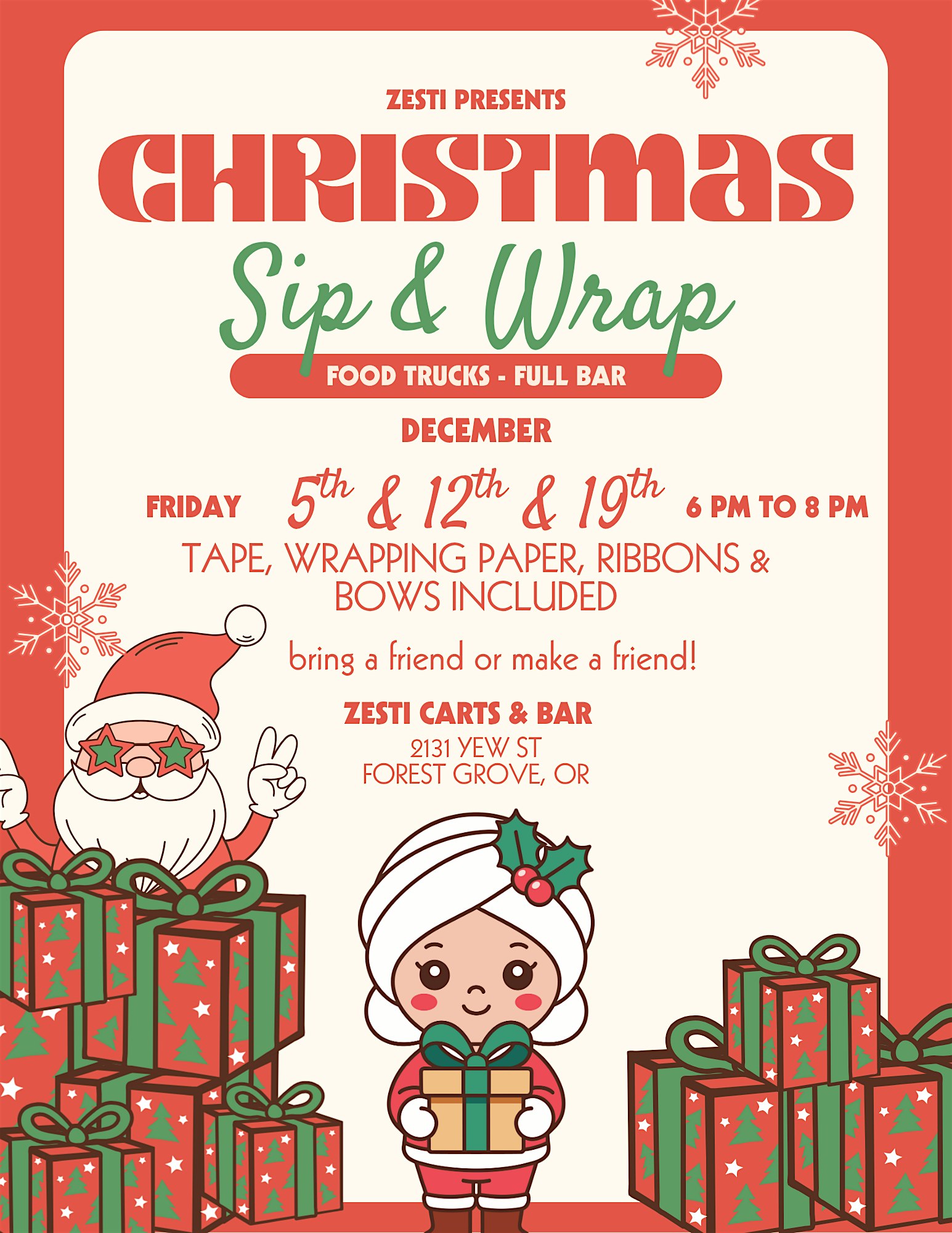 Sip & Wrap at Zesti