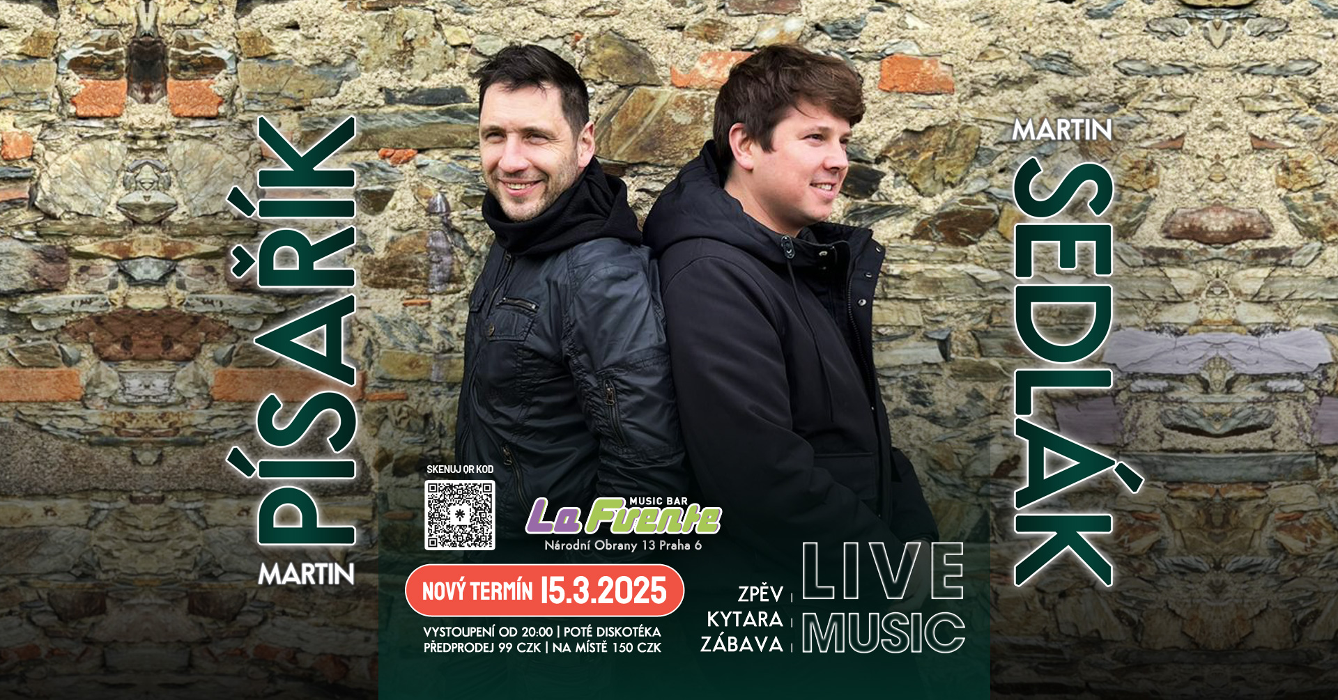 🎤 PÍSAŘÍK & SEDLÁK - koncert v baru La Fuente 🎵