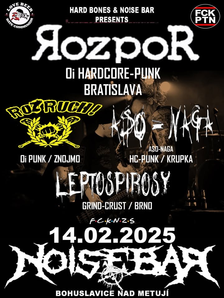 ROZPOR / Oi hardcore-punk / +  ROZRUCH / Oi Punk /+ASO-NAGA /hc punk+LEPTOSPIROSY /grind-crust/