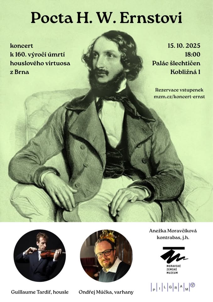 Pocta H. W. Ernstovi: koncert k 160. výročí úmrtí houslového virtuosa z Brna