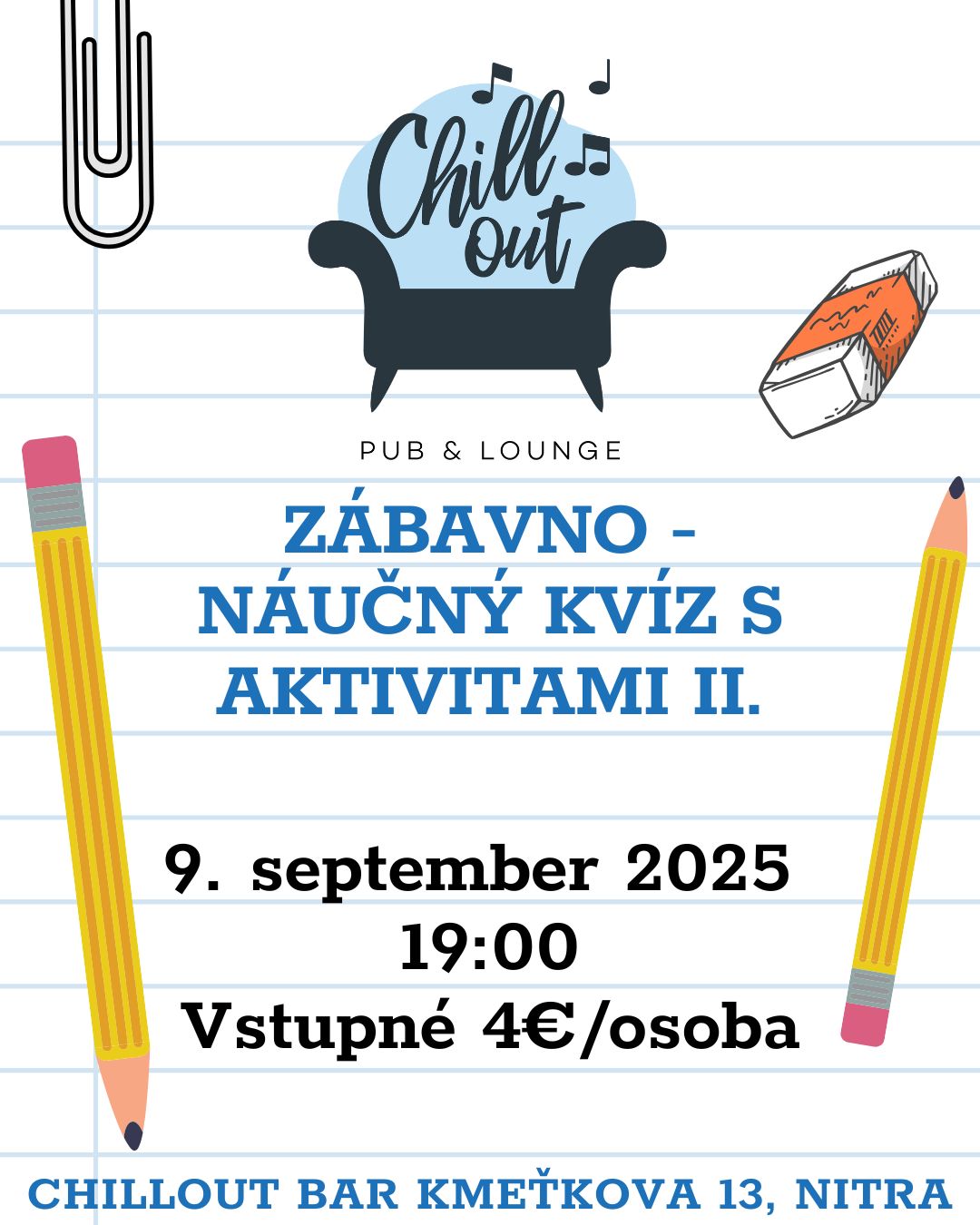 Chillout zábavno - náučný kvíz s aktivitami II.