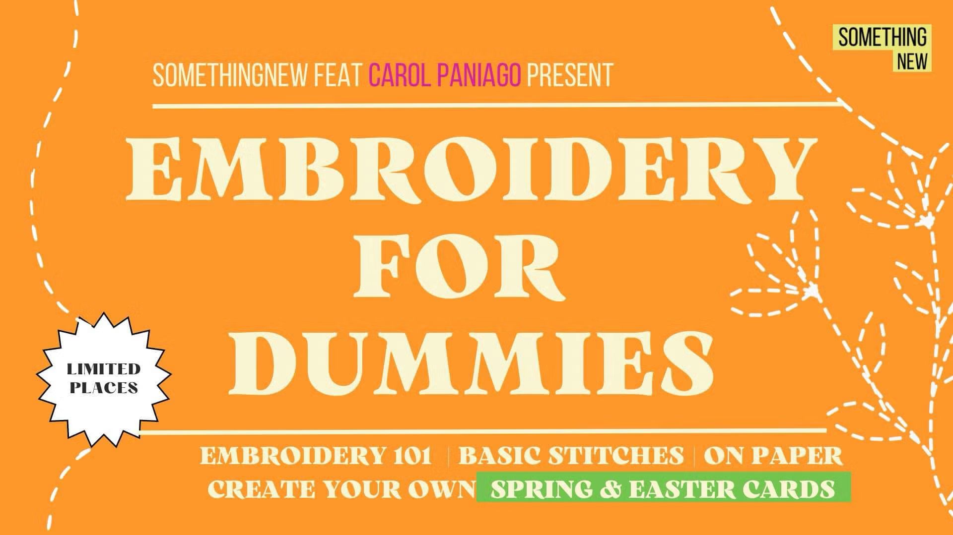 EMBROIDERY FOR DUMMIES (Easter cards workshop) - REGISTRATION REQUIRED -