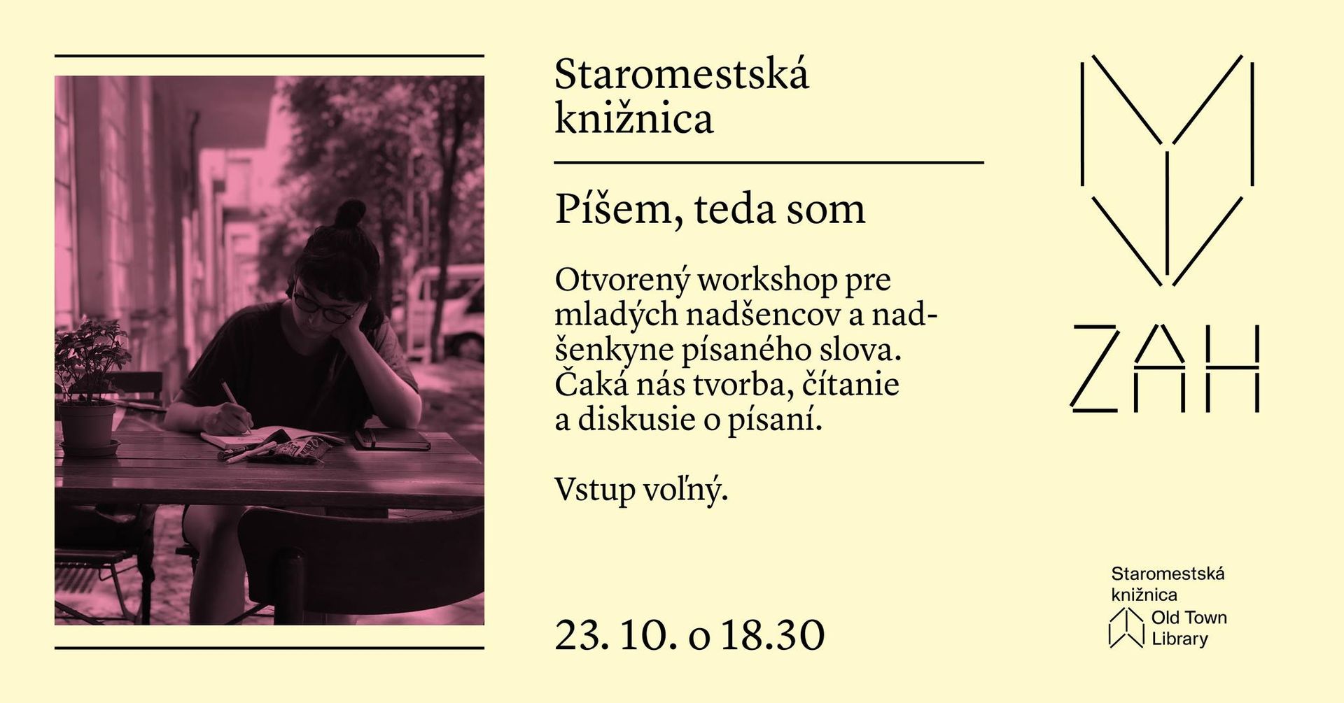 Píšem, teda som - PODUJATIE ZRUŠENÉ