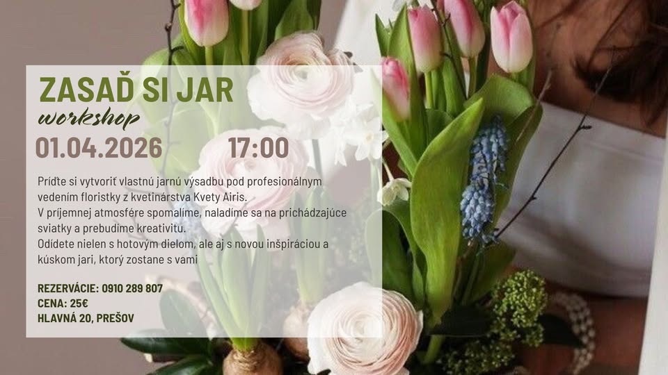 ZASAĎ SI JAR - Workshop, Veľkonočný špeciál