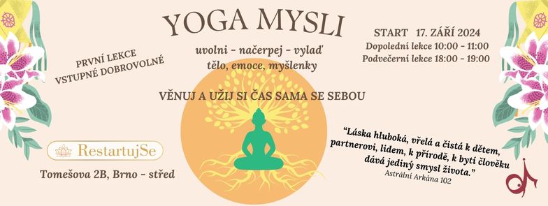 YOGA MYSLI BRNO pravidelné lekce