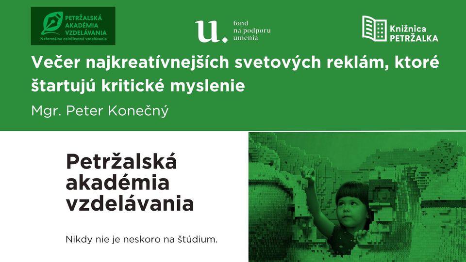 Petržalská akadémia vzdelávania - Peter Konečný: Večer najkreatívnejších svetových reklám