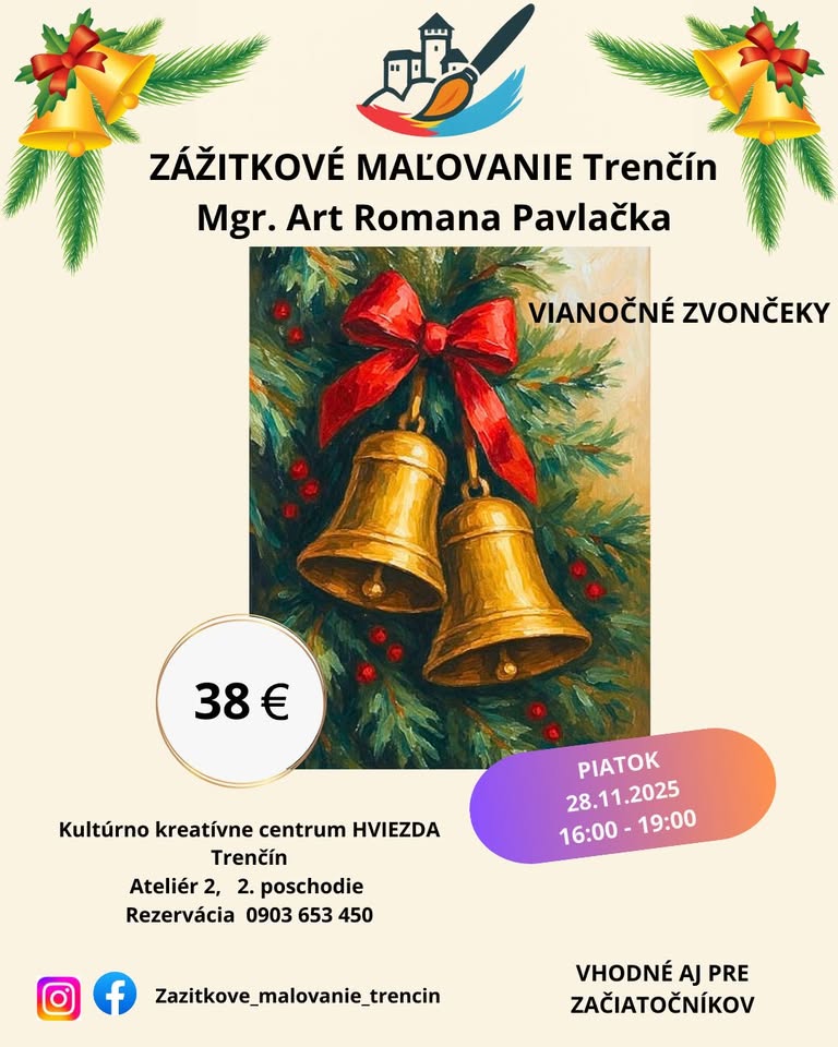 ZÁŽITKOVÉ MAĽOVANIE- VIANOČNÉ ZVONČEKY