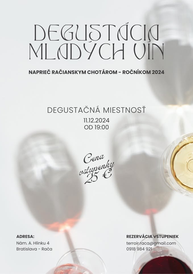 Degustácia mladých vín - Naprieč račianským chotárom - ročník 2024