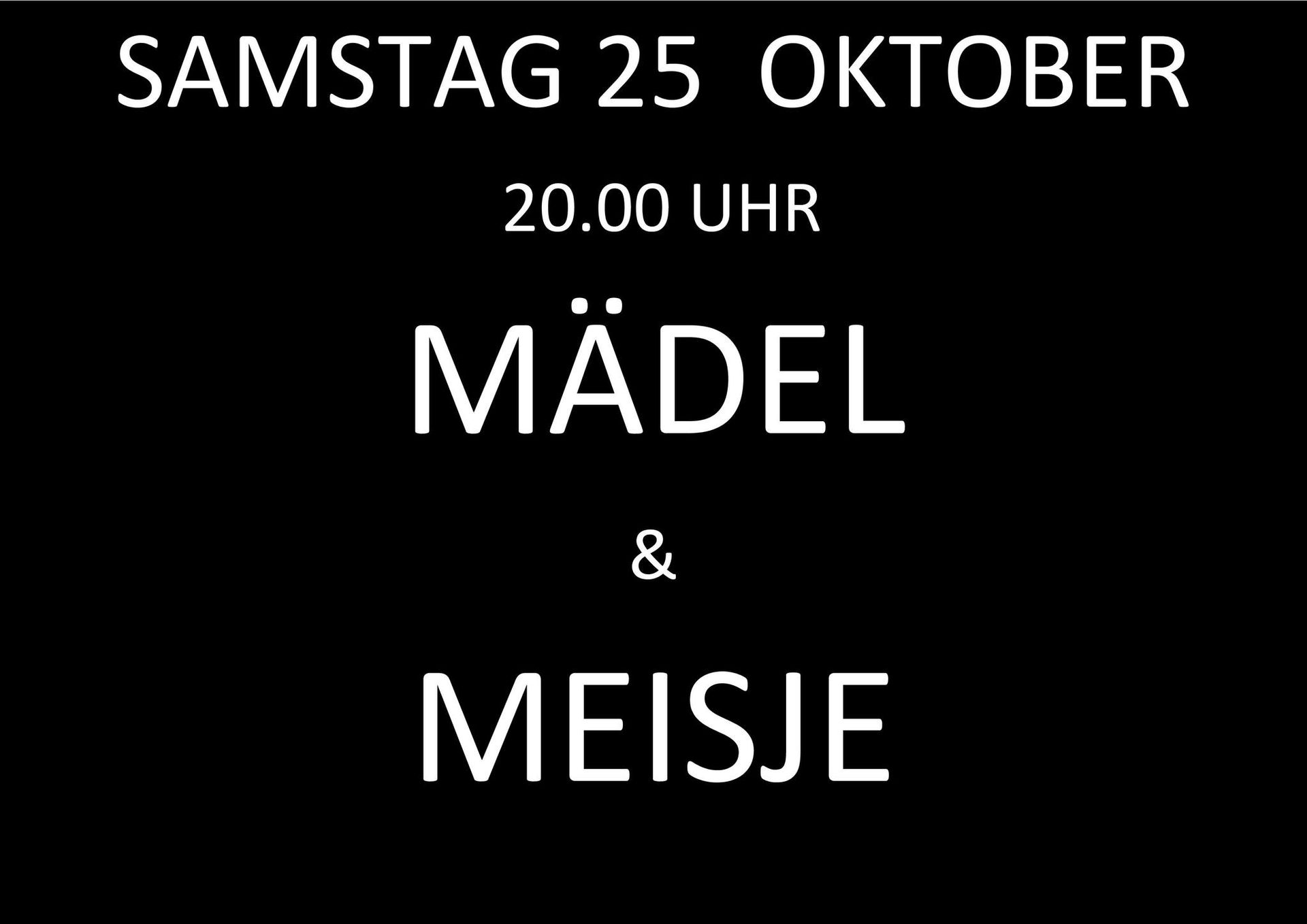 MÄDEL & MEISJE
