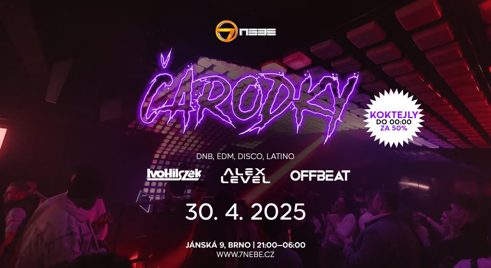 Čarodky v 7.nebi - středa - koktejly za 50% ceny!!