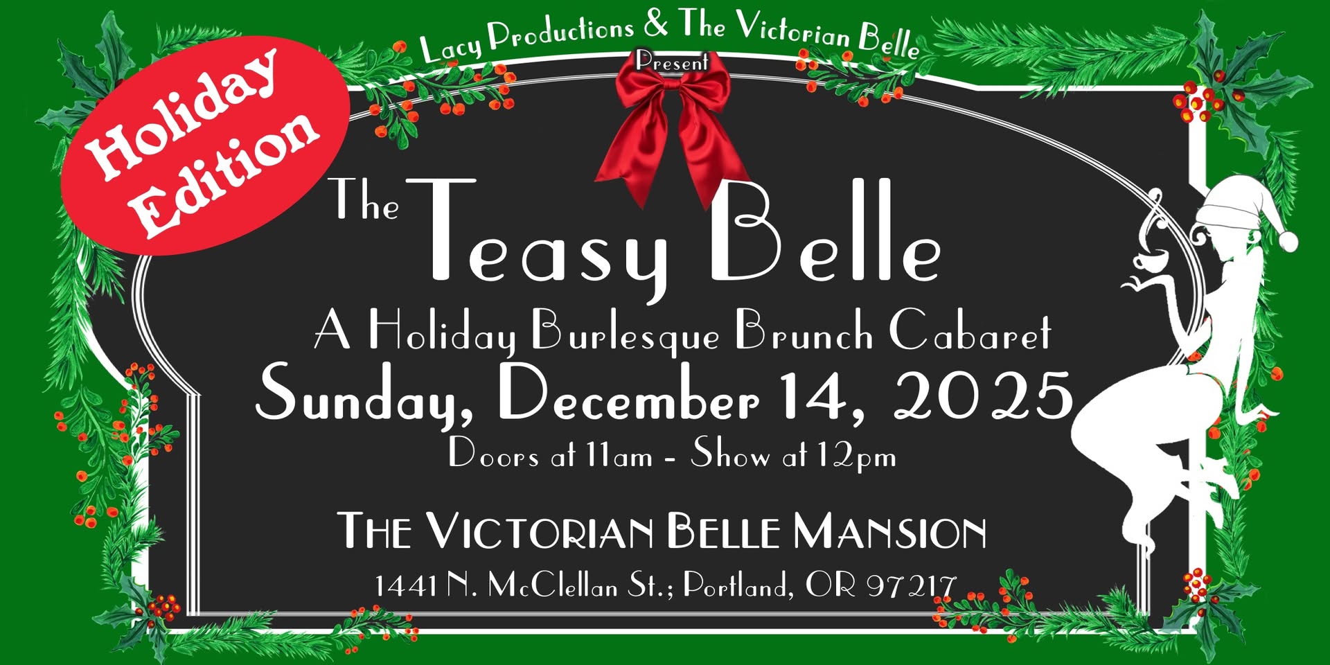 THE TEASY BELLE: A HOLIDAY Burlesque Brunch Cabaret (December 2025)
