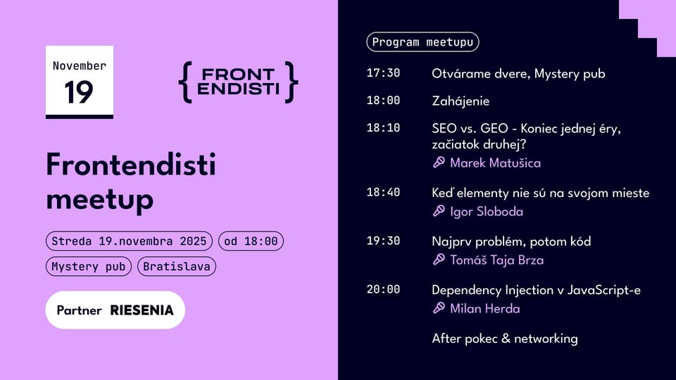 [Bratislava] Frontend meetup