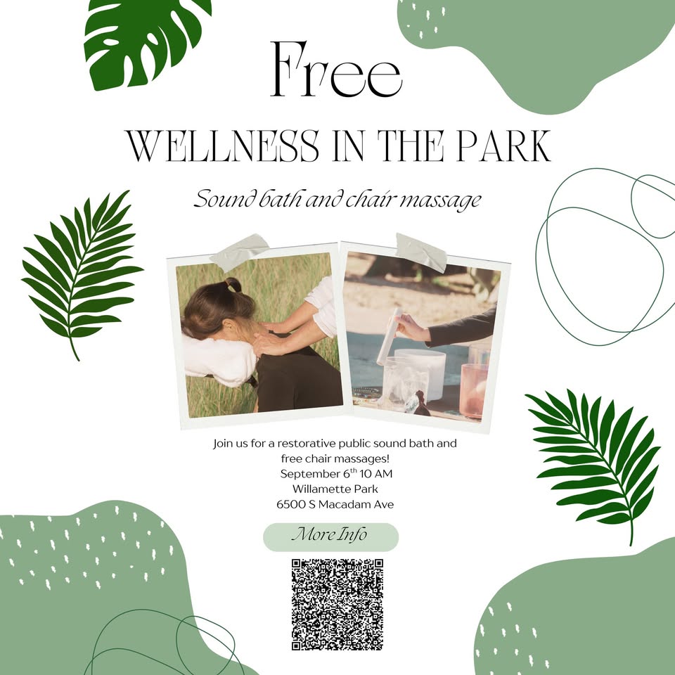Sound Bath & Chair Massage - Wellness in the Park