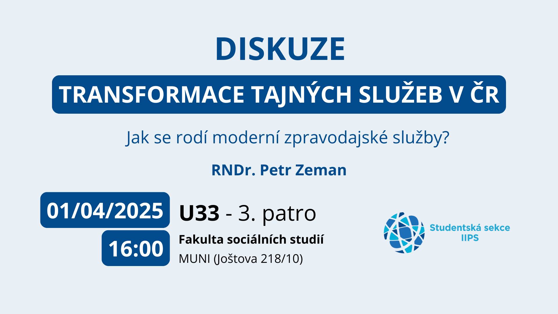 Diskuze - Transformace tajných služeb v ČR
