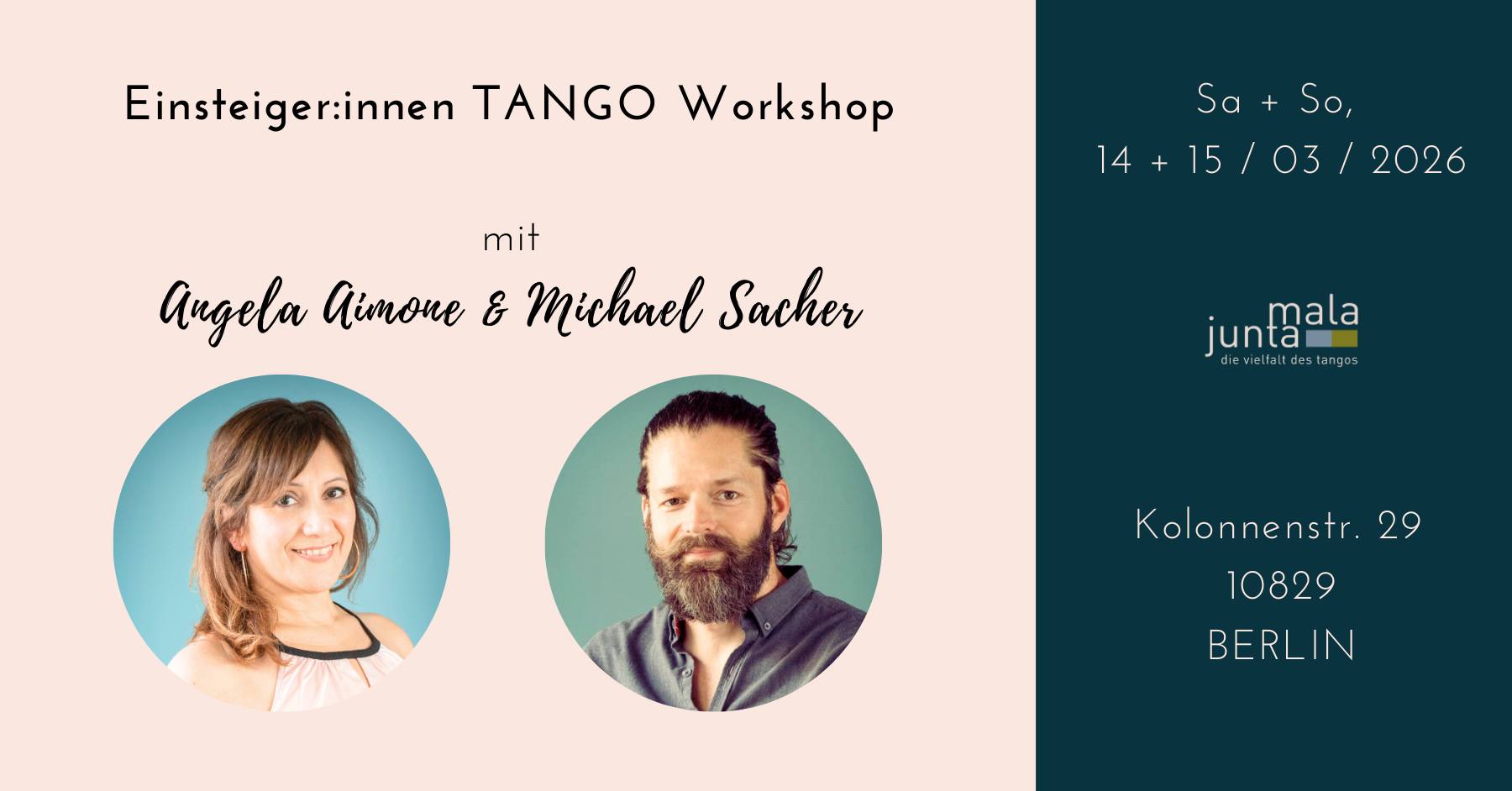 Tango Einsteiger*innen Workshop mit Angela Aimone & Michael Sacher