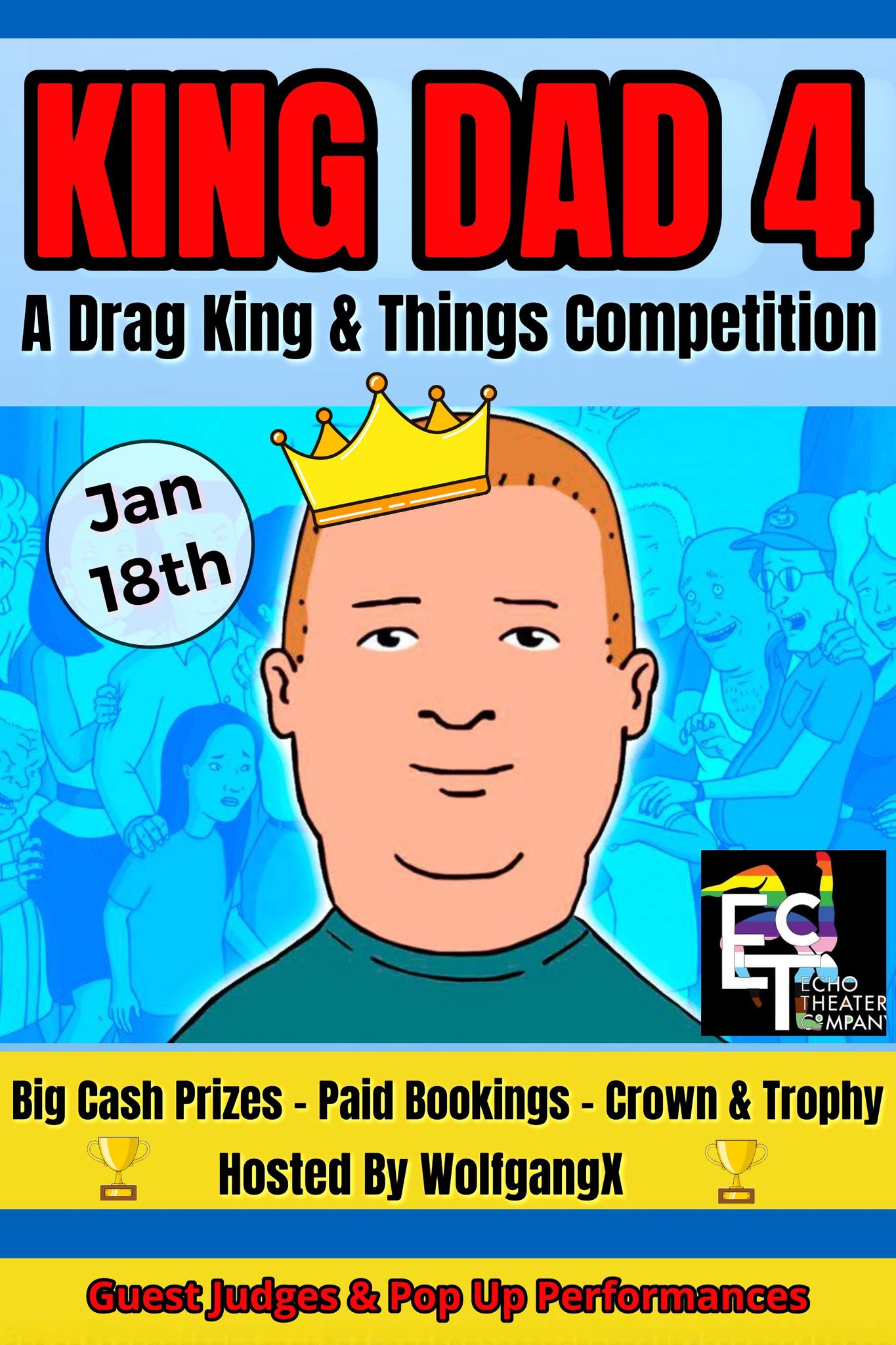 King Dad! 4 A Drag King & Things Competition 1/18 @Echo Theater