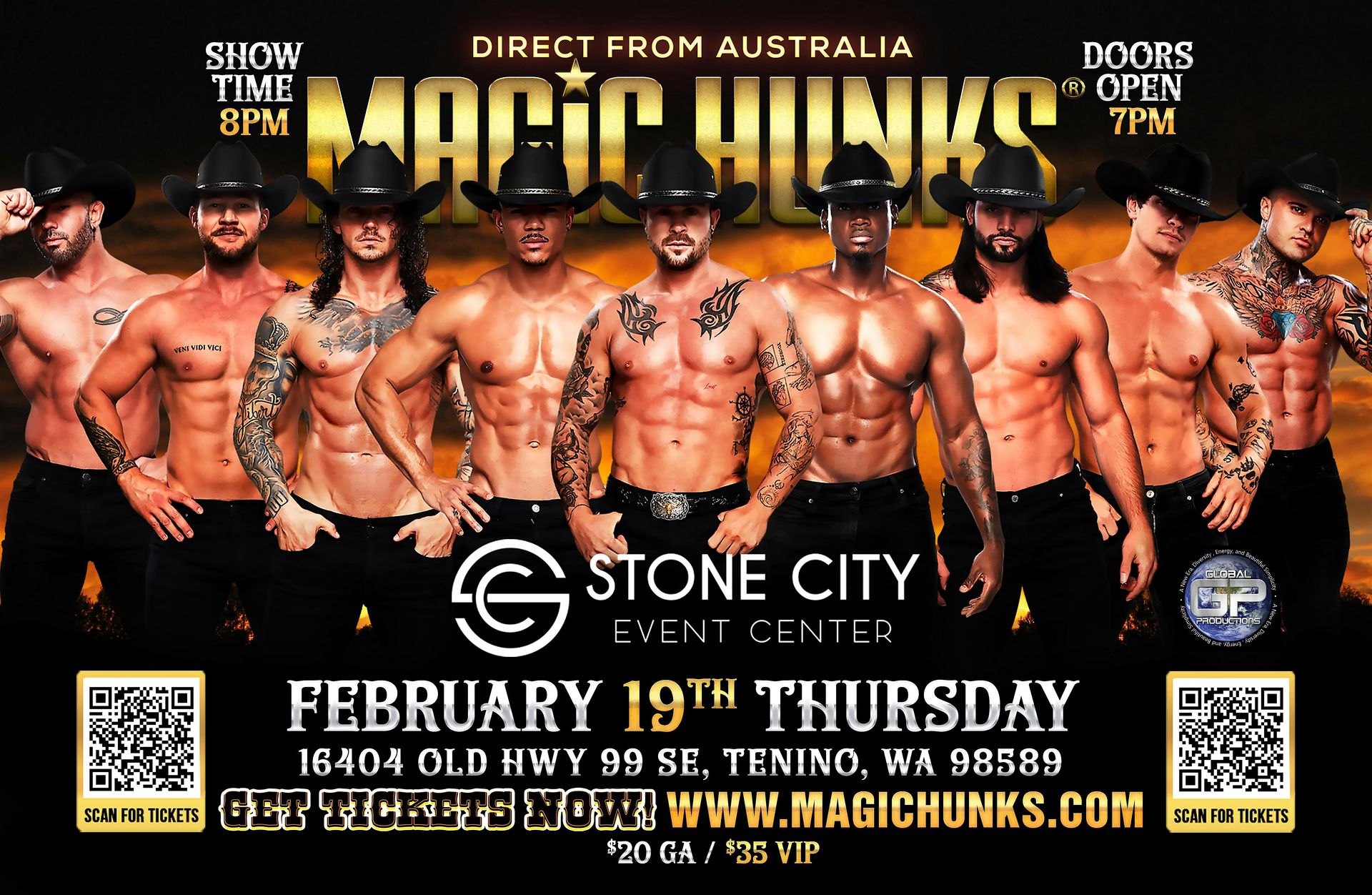 MAGIC HUNKS® AUSTRALIA TAKEOVER TENINO,WA USA!!!