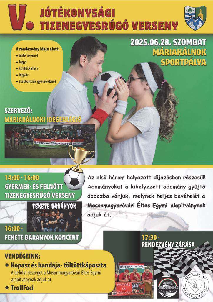 ☆Máriakálnoki Foci évzáró és adomány gyűjtő nap!