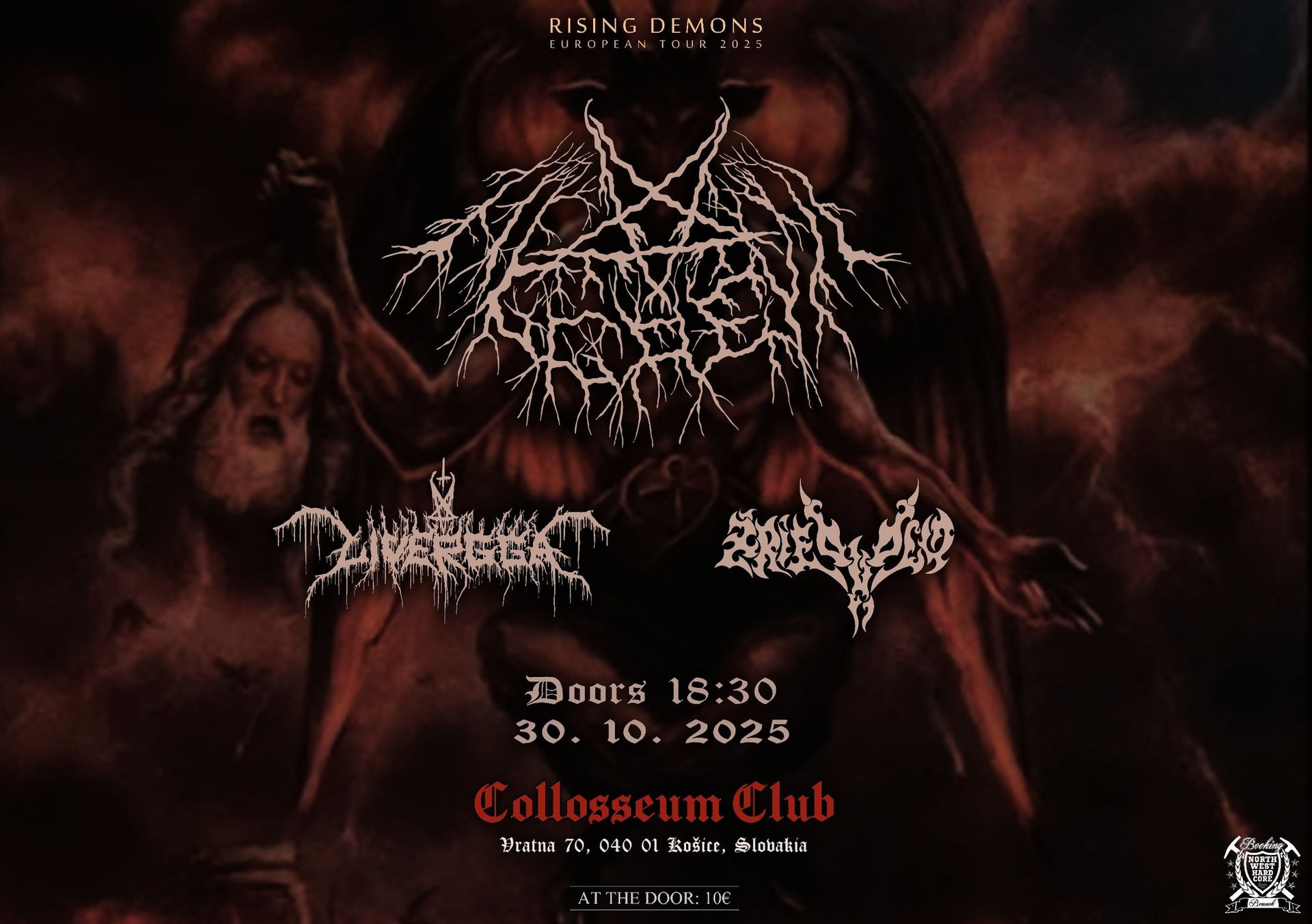 Rising Demons European Tour 2025: Aggrevil, Žriebädlo, Livergga @Košice, Slovakia // 777