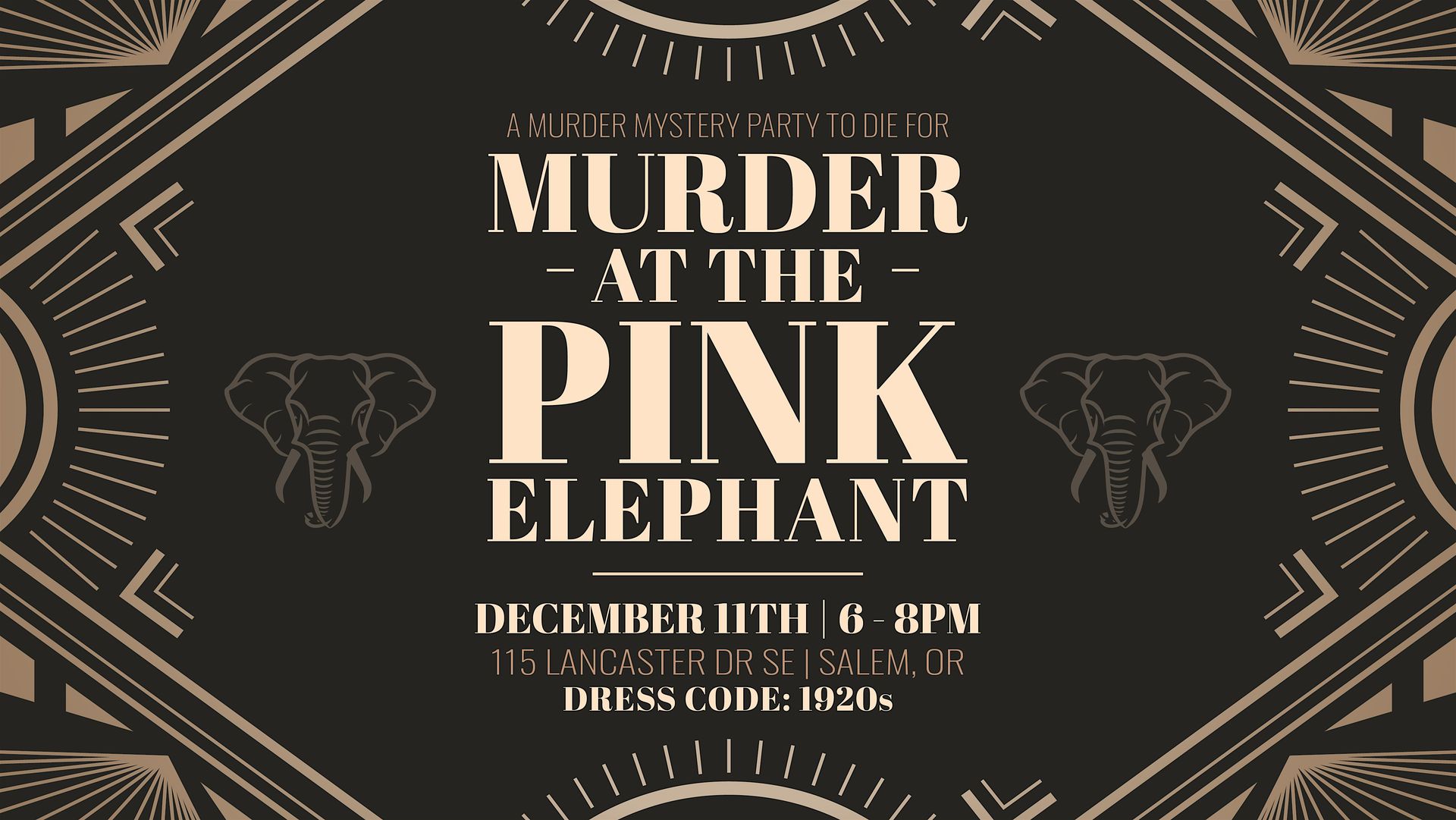 1920s Murder Mystery Party at the Pink Elephant