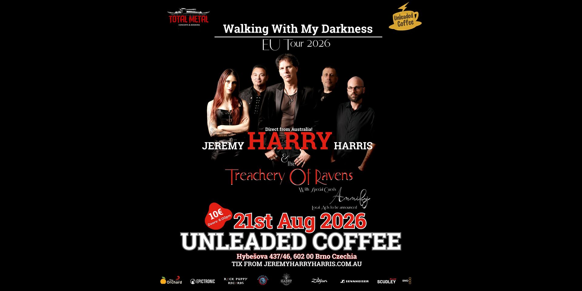 Jeremy Harry Harris & The Treachery Of Ravens | Unleaded Coffee | Brno