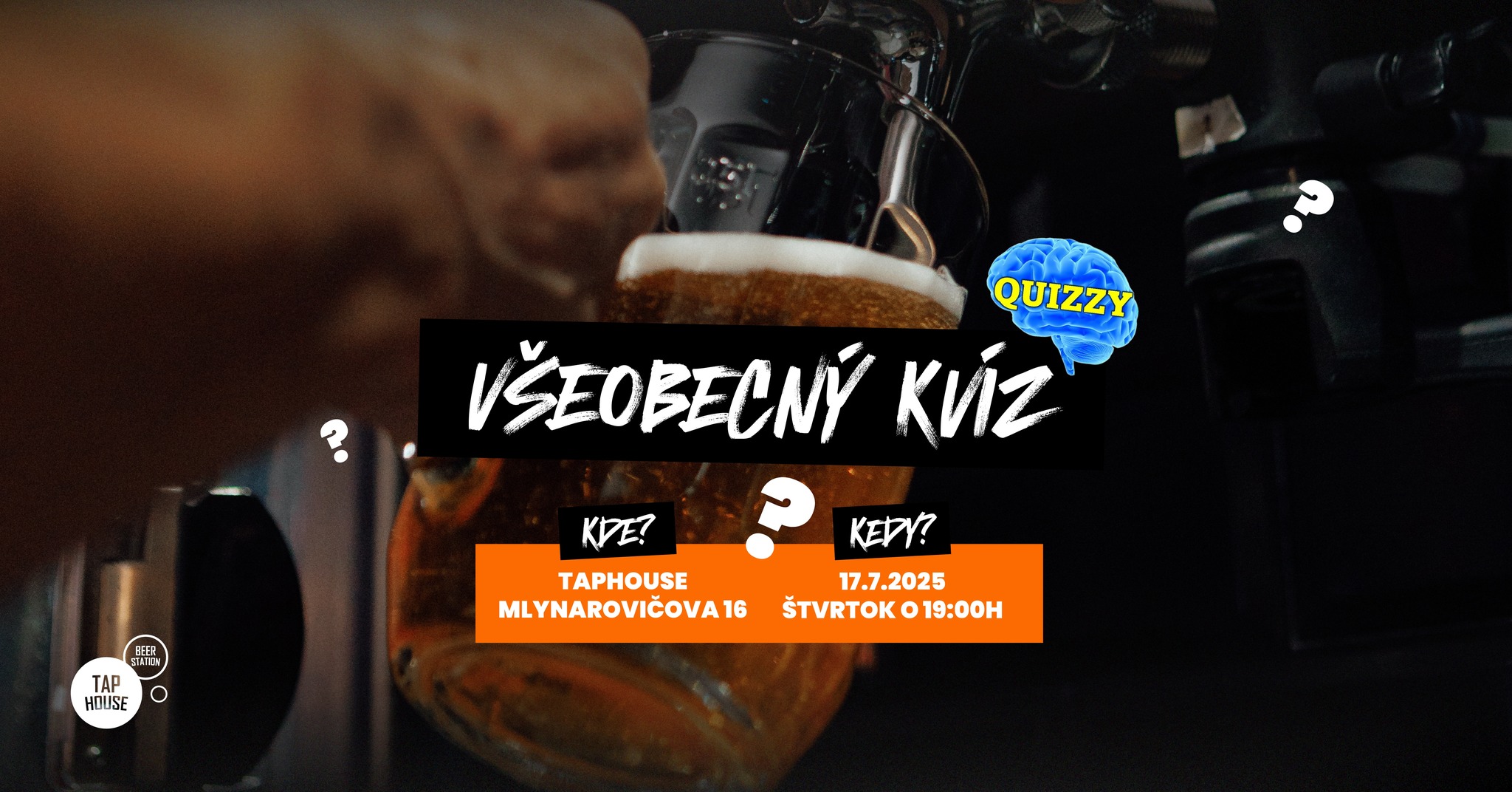Všeobecný kvíz v TapHouse 🧠🍺