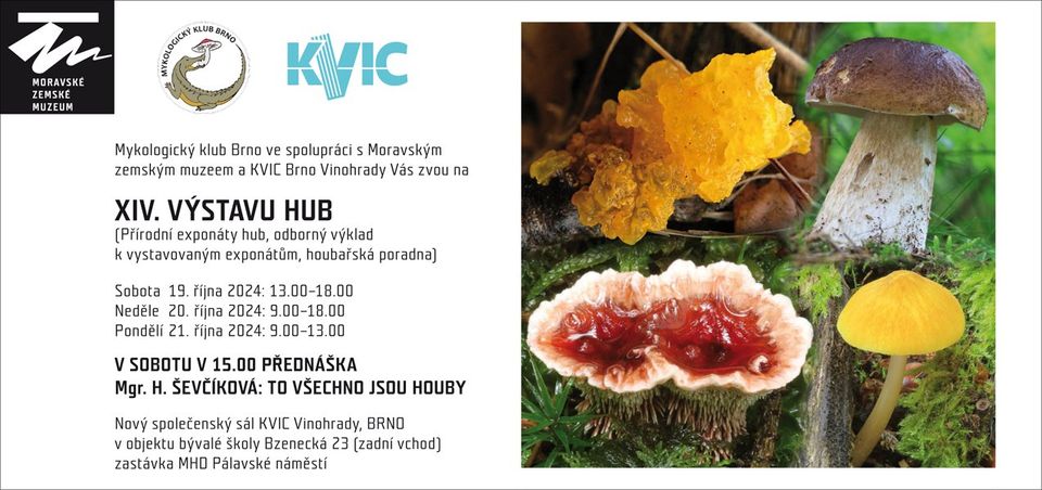 Výstava hub s přednáškou v Brně