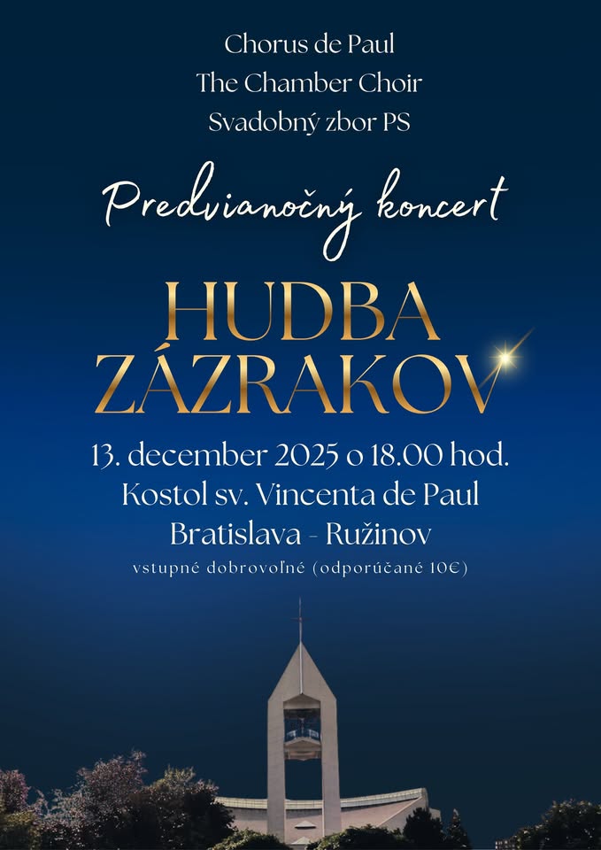 Predvianočný koncert HUDBA ZÁZRAKOV/ Pre-Christmas concert MUSIC OF MIRACLES