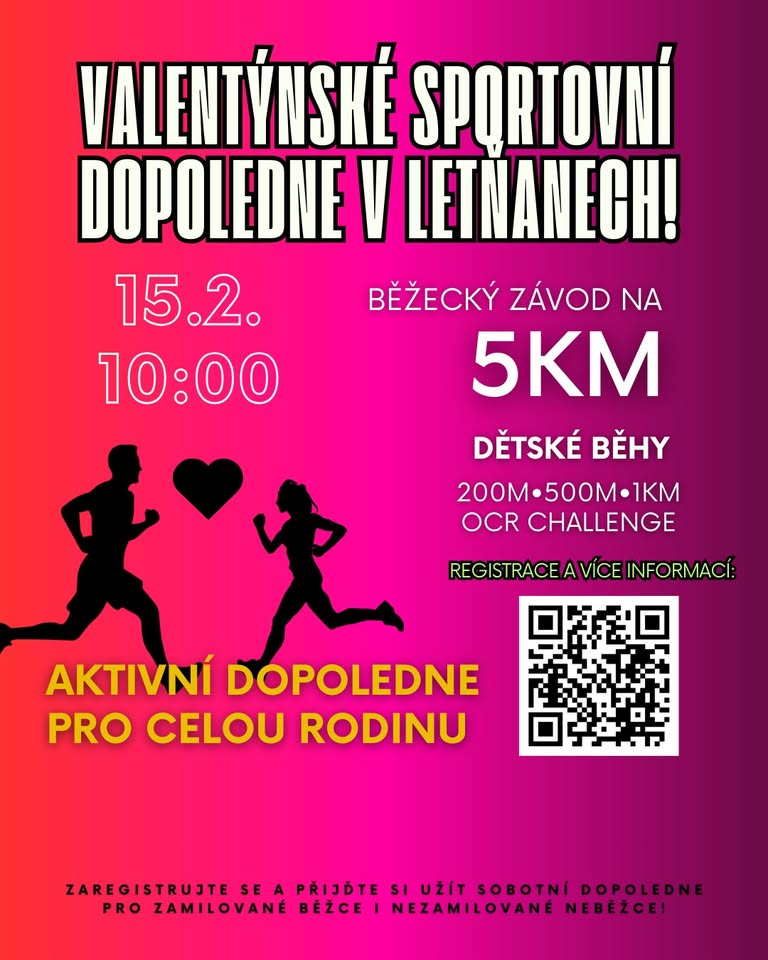 VALENTÝNSKÉ SPORTOVNÍ DOPOLEDNE V LETŇANECH!