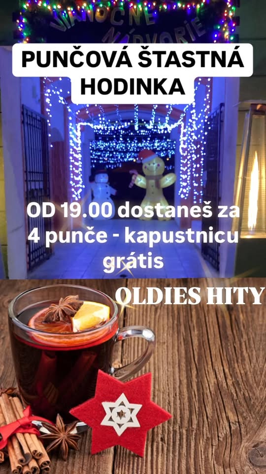 PUNČOVÁ ŠŤASTNÁ HODINKA /SOBOTA OD 19.00