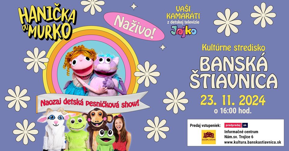Banská Štiavnica - Hanička a Murko - Koncertné turné JESEŇ 2024
